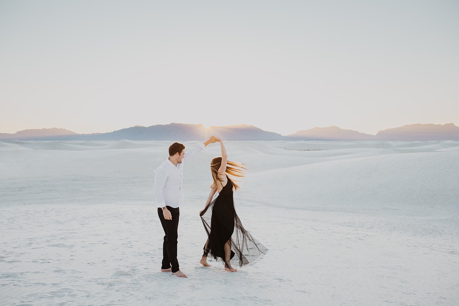 Adventurous Engagement Session in White Sands, NM