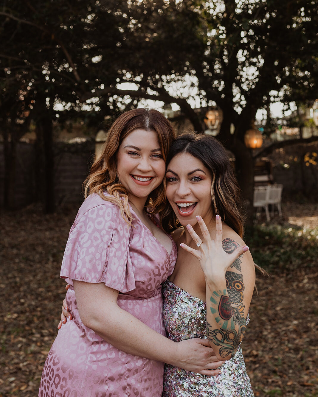 couple celebrating their engagement