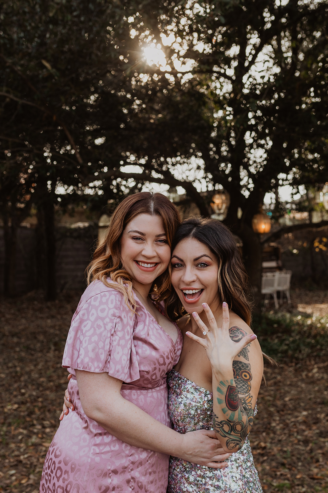 couple celebrating their engagement