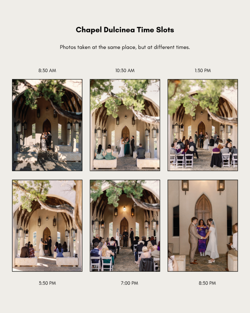 Chapel Dulcinea time slots