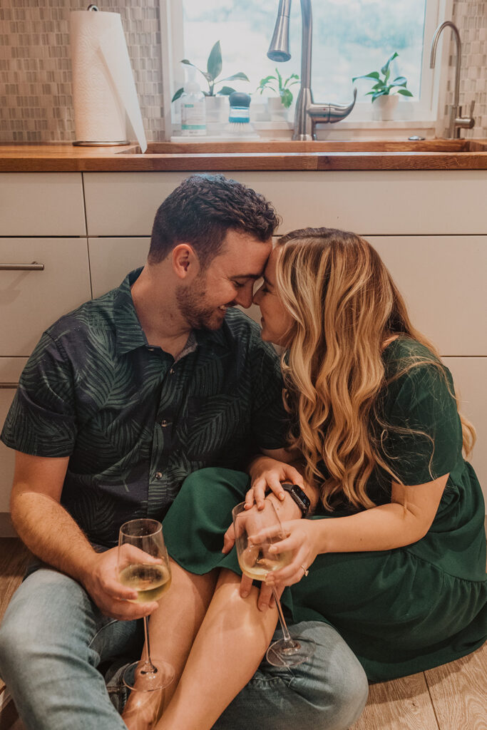 in-home couple portrait