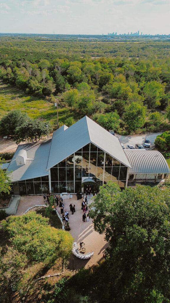 Aerial shot of Barr Mansion