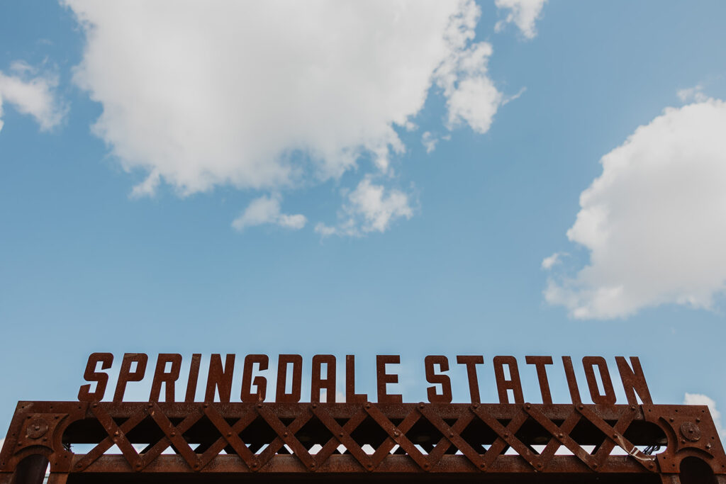Springdale Station venue sign