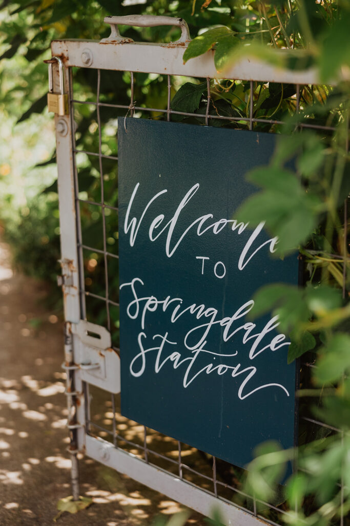 Springdale Station venue sign