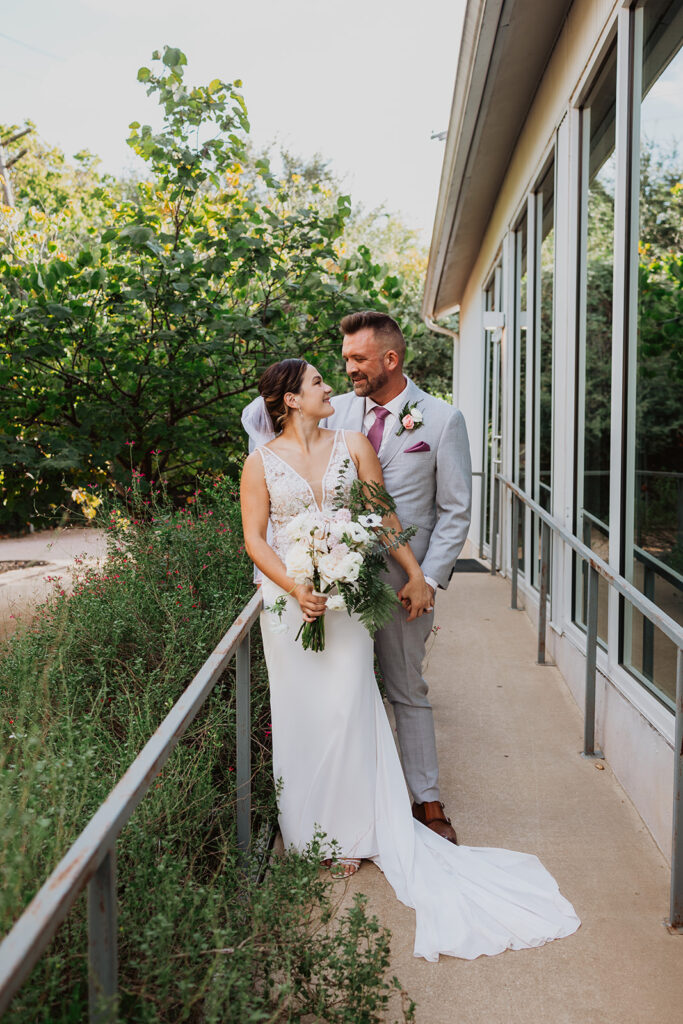 Wedding day portraits of a couple