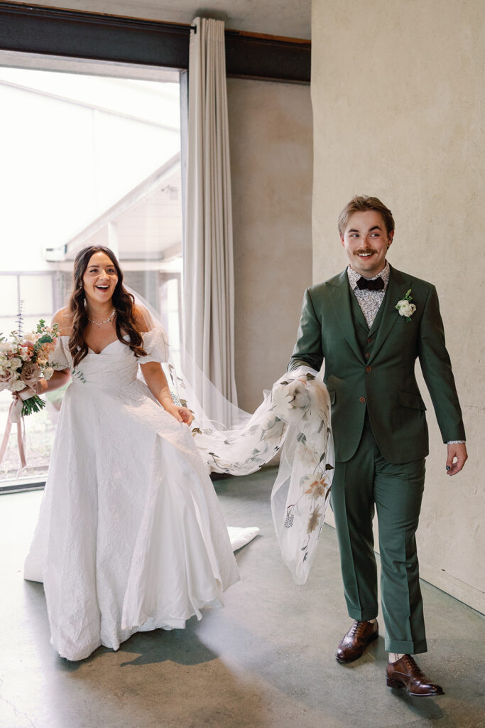 Couple reacts to fantasy-inspired wedding reception design at Barr Mansion