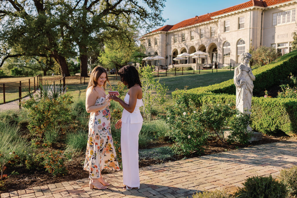 Proposal at Commodore Perry Estate in Austin, Texas