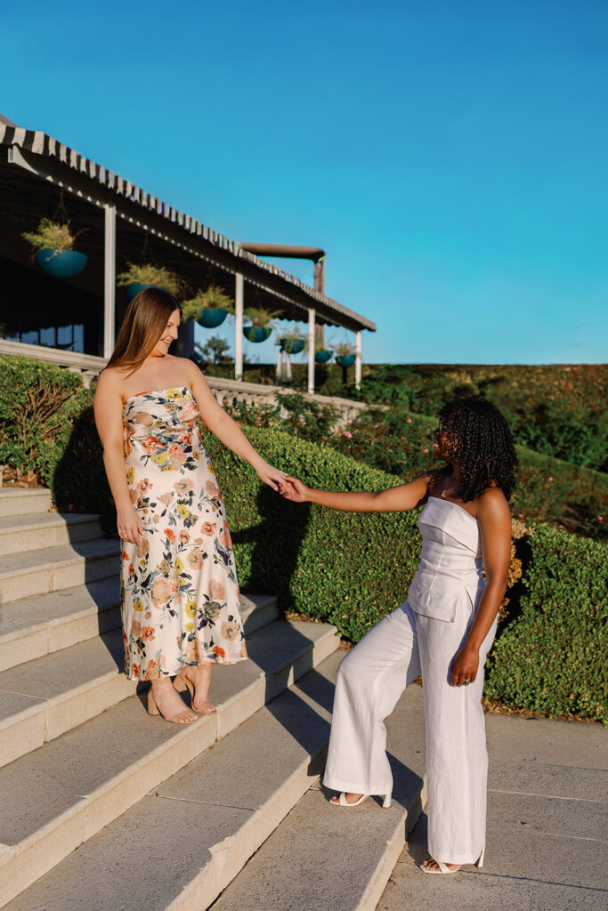 Engagement photos at Commodore Perry Estate in Austin, Texas