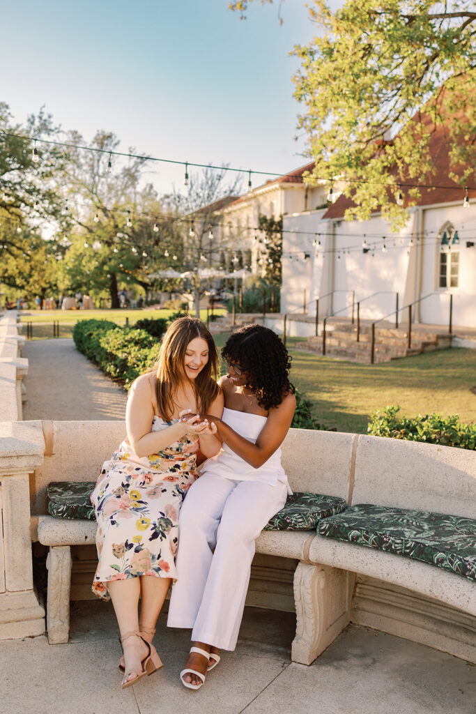 Engagement photos at Commodore Perry Estate in Austin, Texas