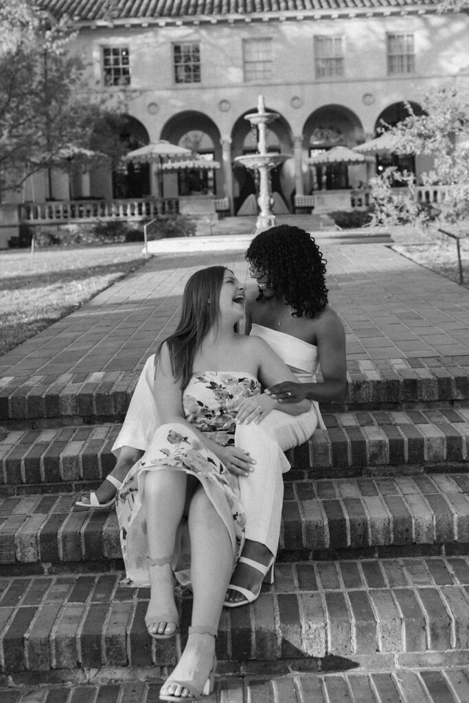 Engagement photos at Commodore Perry Estate in Austin, Texas