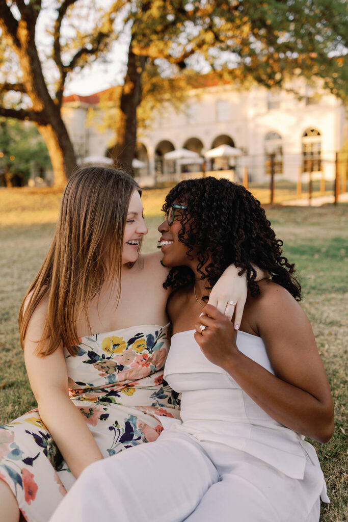 Engagement photos at Commodore Perry Estate in Austin, Texas