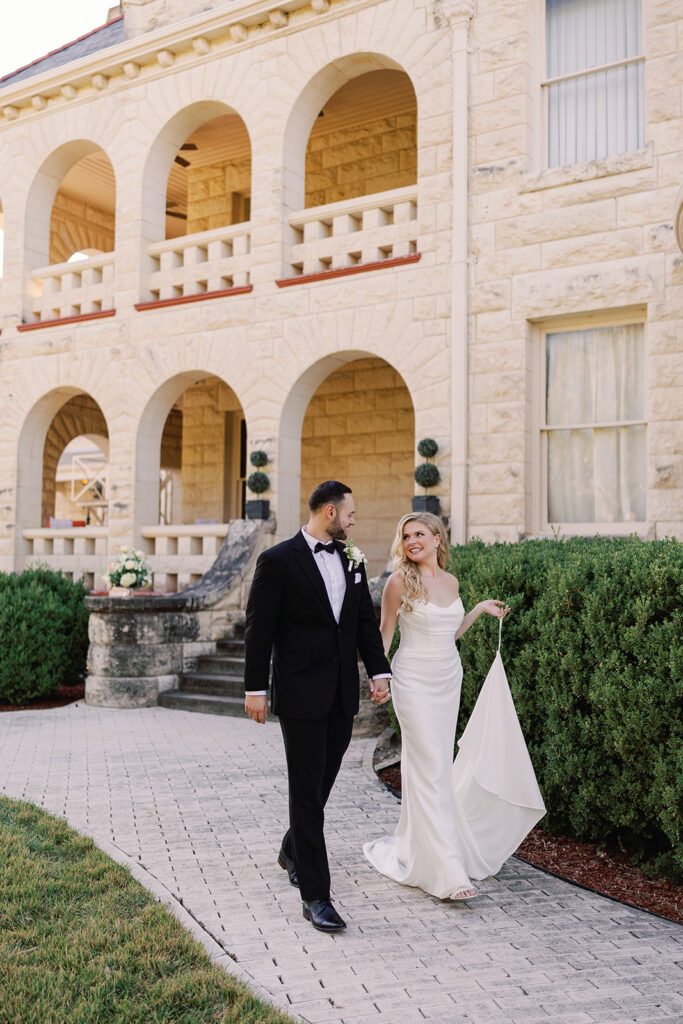 Couple walking outside Lambermont Events